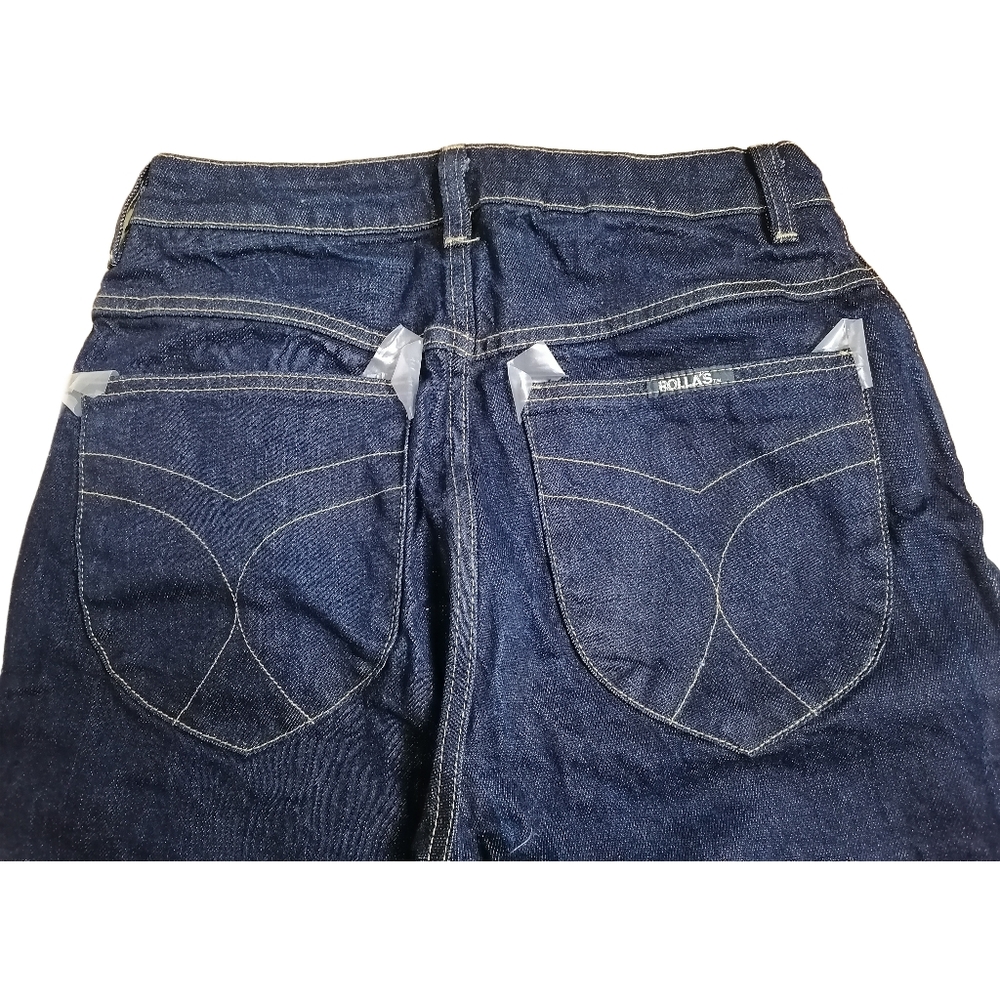 👖sz 27, dark blue high waist flared  jeans by Rolla's